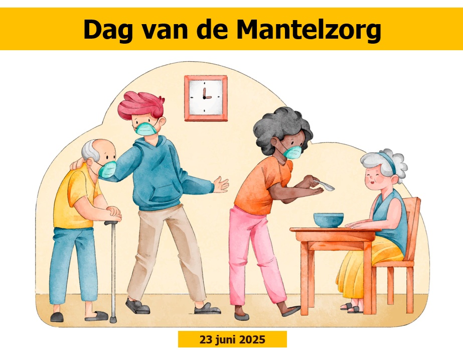 Op 23 juni staan we stil bij de duizenden mensen in ons land die zich dag in, dag uit inzetten voor iemand in hun omgeving die zorg nodig heeft. Mantelzorgers zijn partners, familieleden, buren of vrienden die onmisbare hulp bieden — vaak in stilte, en met een groot hart.